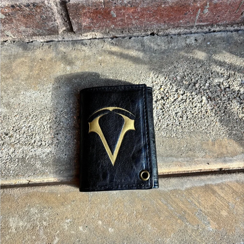 Black Leather Money Clip